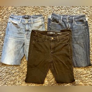 Three Pairs Hollister Jeans